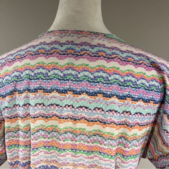BCBGMaXaZRia Colorful Striped V-Neck short sleeve Dress size medium - Picture 7 of 12